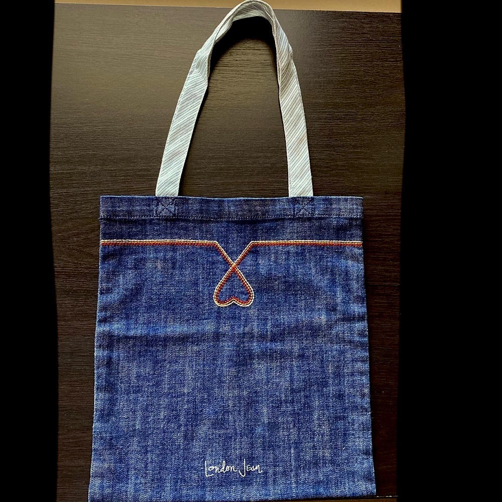 NWOT London Jean Denim Shoulder Tote Bag 12”x13”